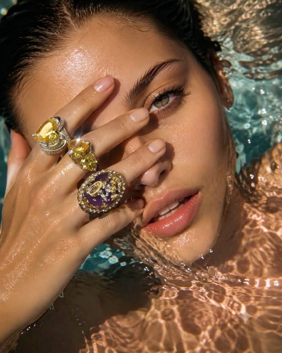 Purple finger ring