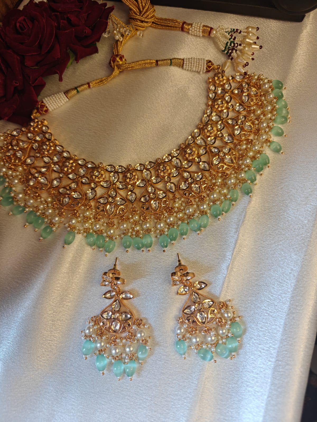 Necklace Green beads