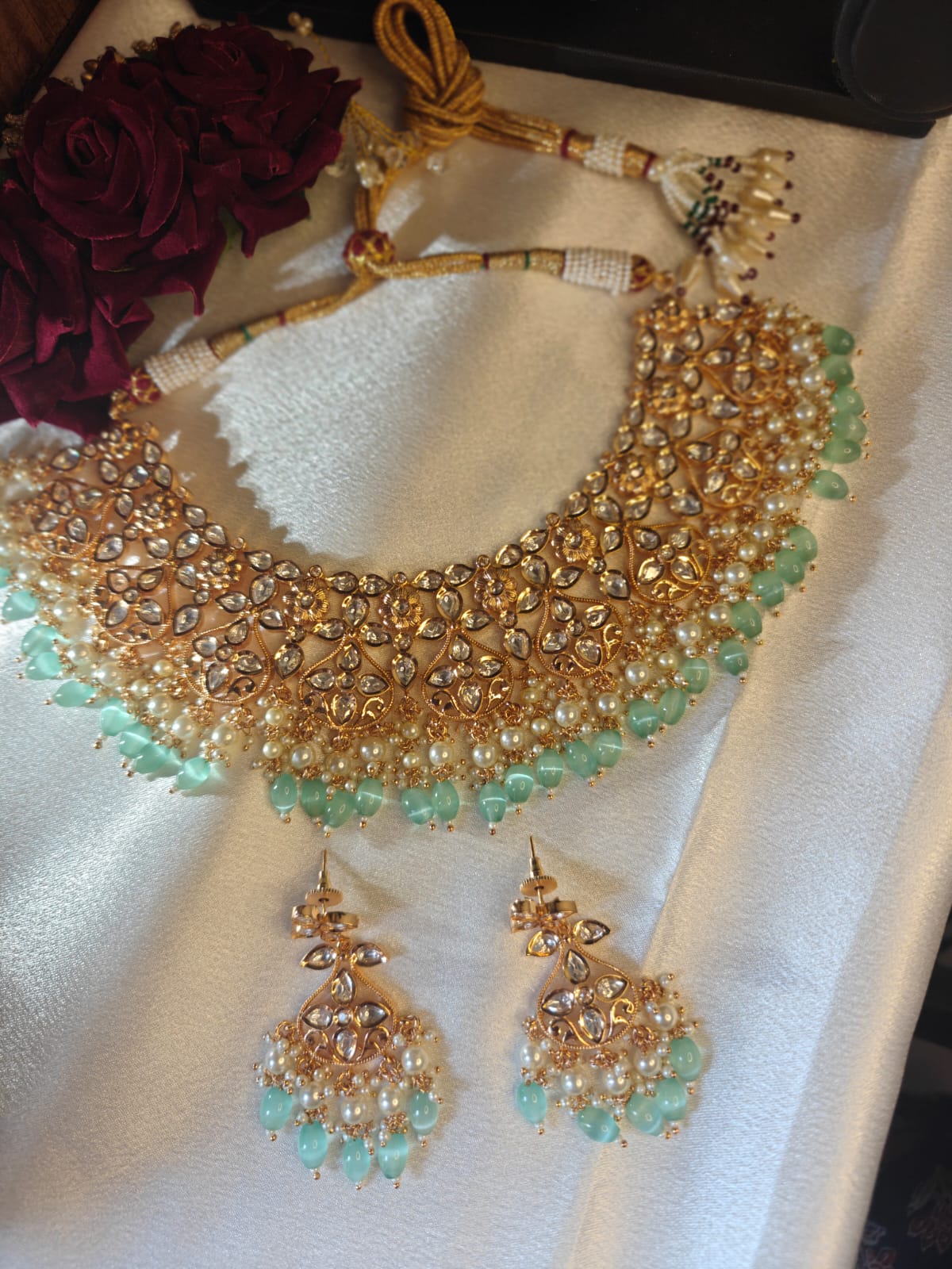 Necklace Green beads