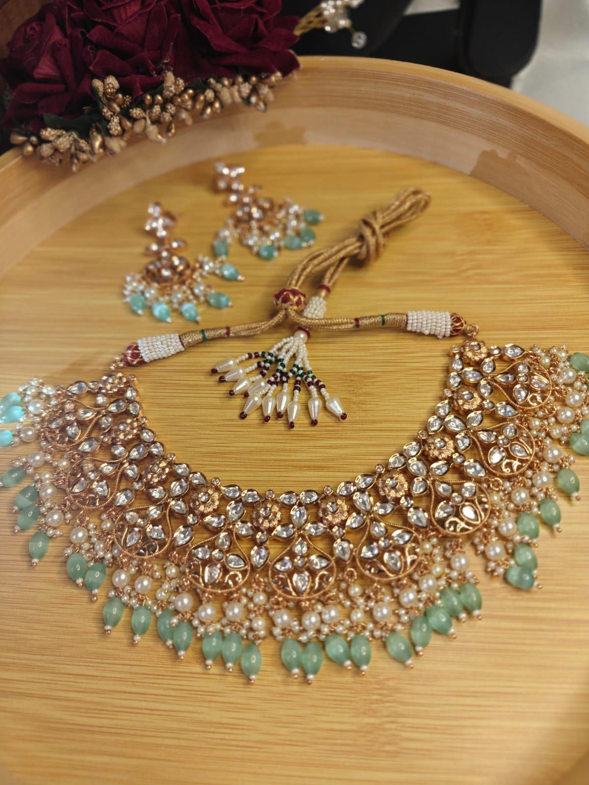 Necklace Green beads