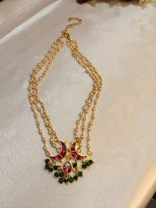 Three Layer Pearl Necklace