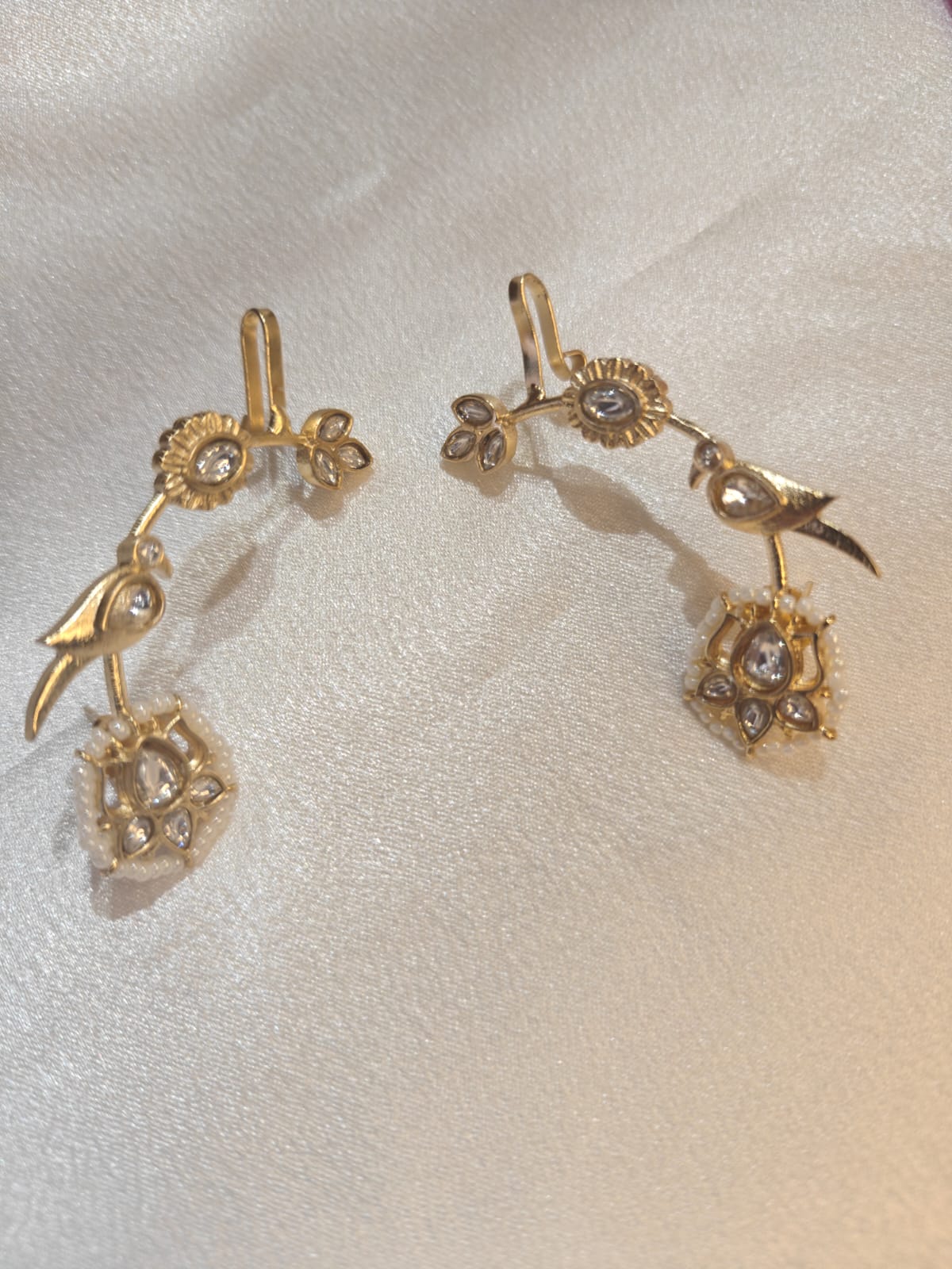 Ruby Pearl Ear Cuff