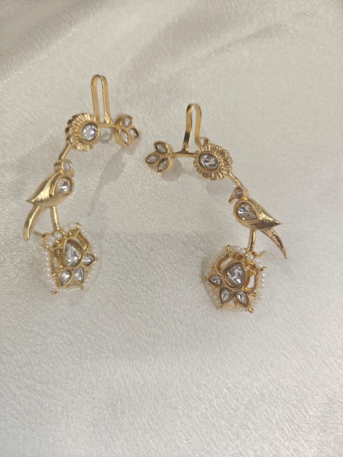 Ruby Pearl Ear Cuff