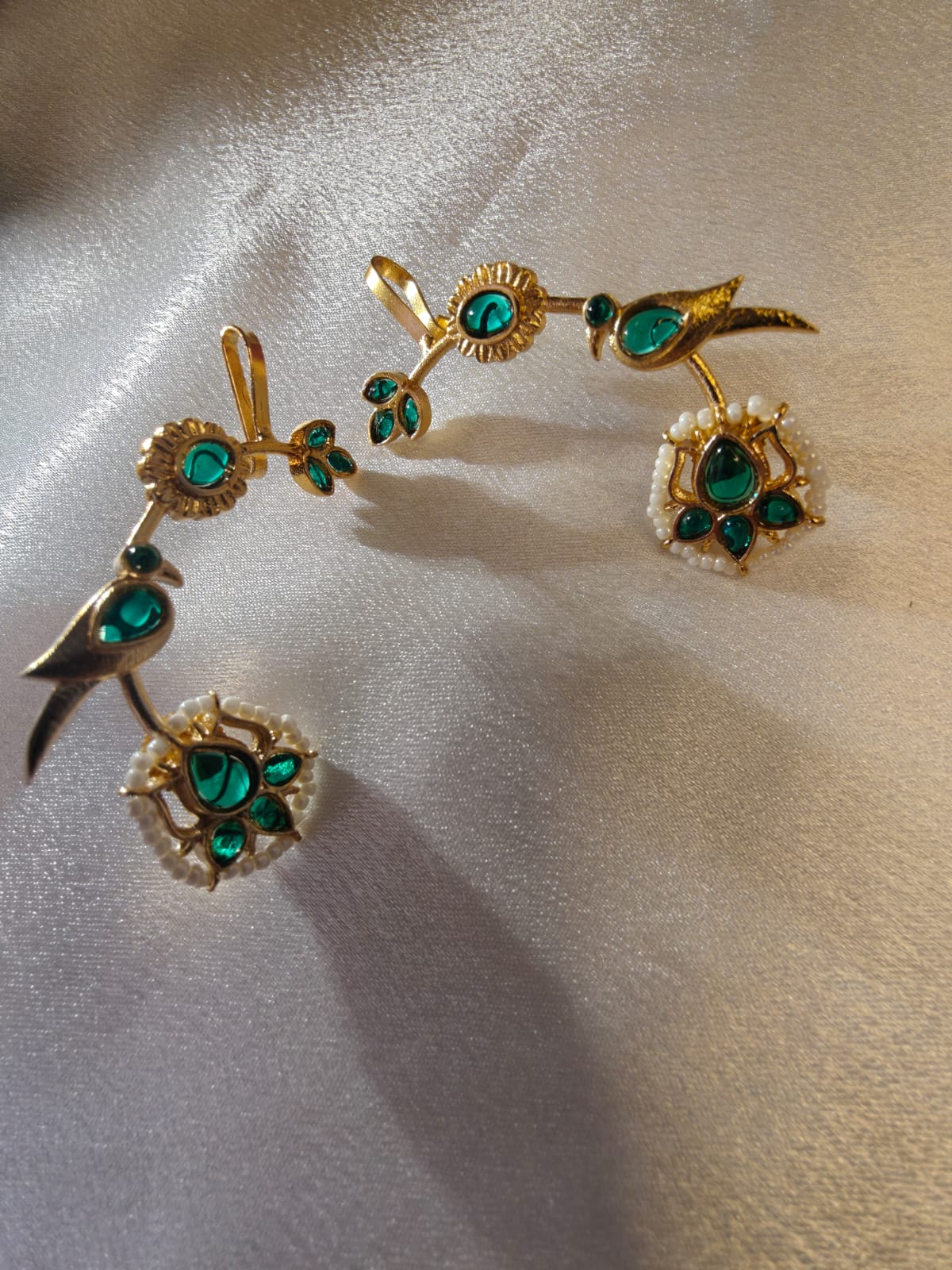 Ruby Pearl Ear Cuff