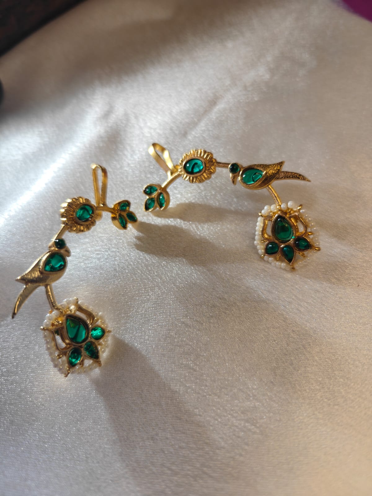 Ruby Pearl Ear Cuff