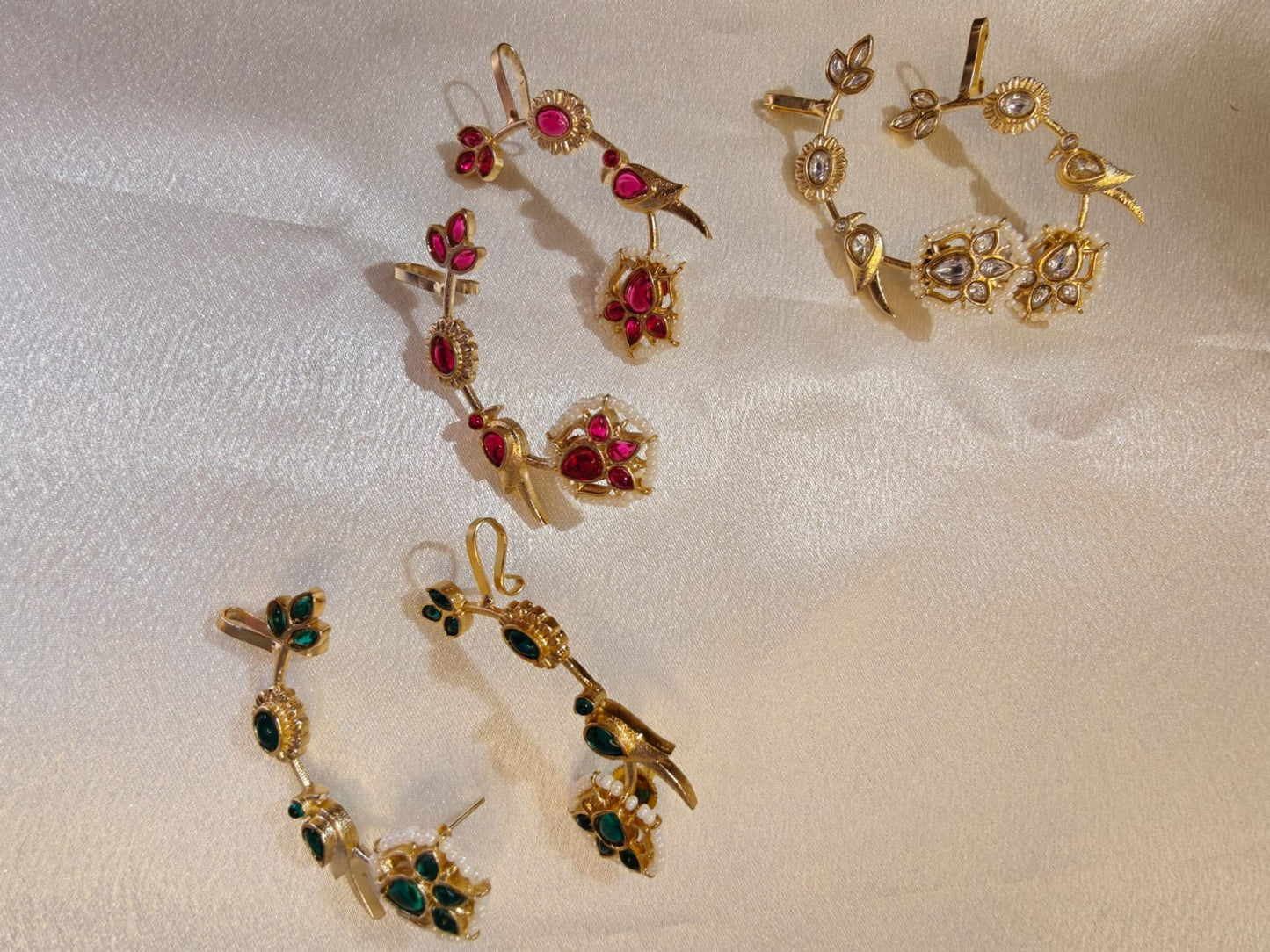 Ruby Pearl Ear Cuff