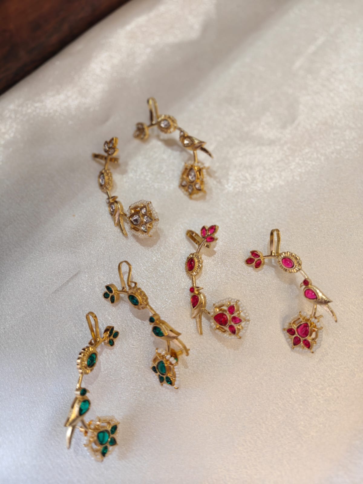 Ruby Pearl Ear Cuff