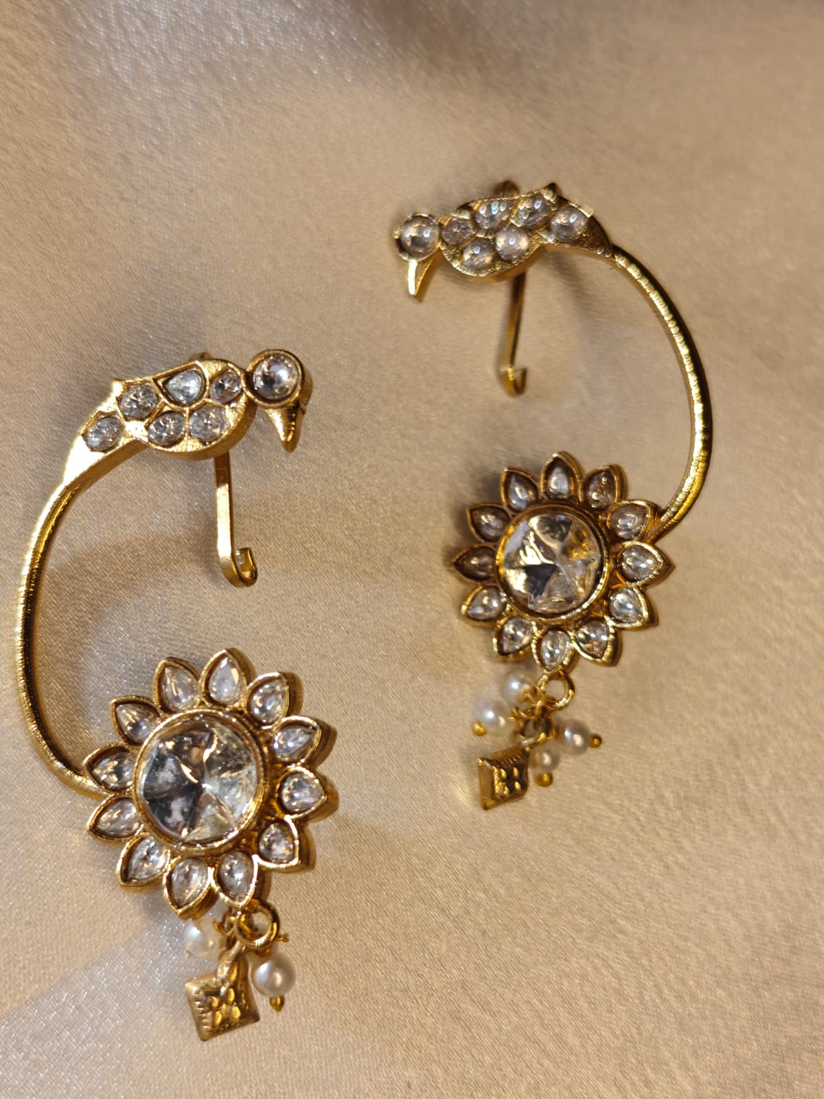 Pearl ghungroo Earcuff