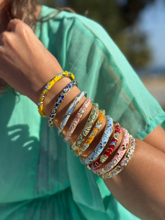 Gold Plated Enamel Bracelet