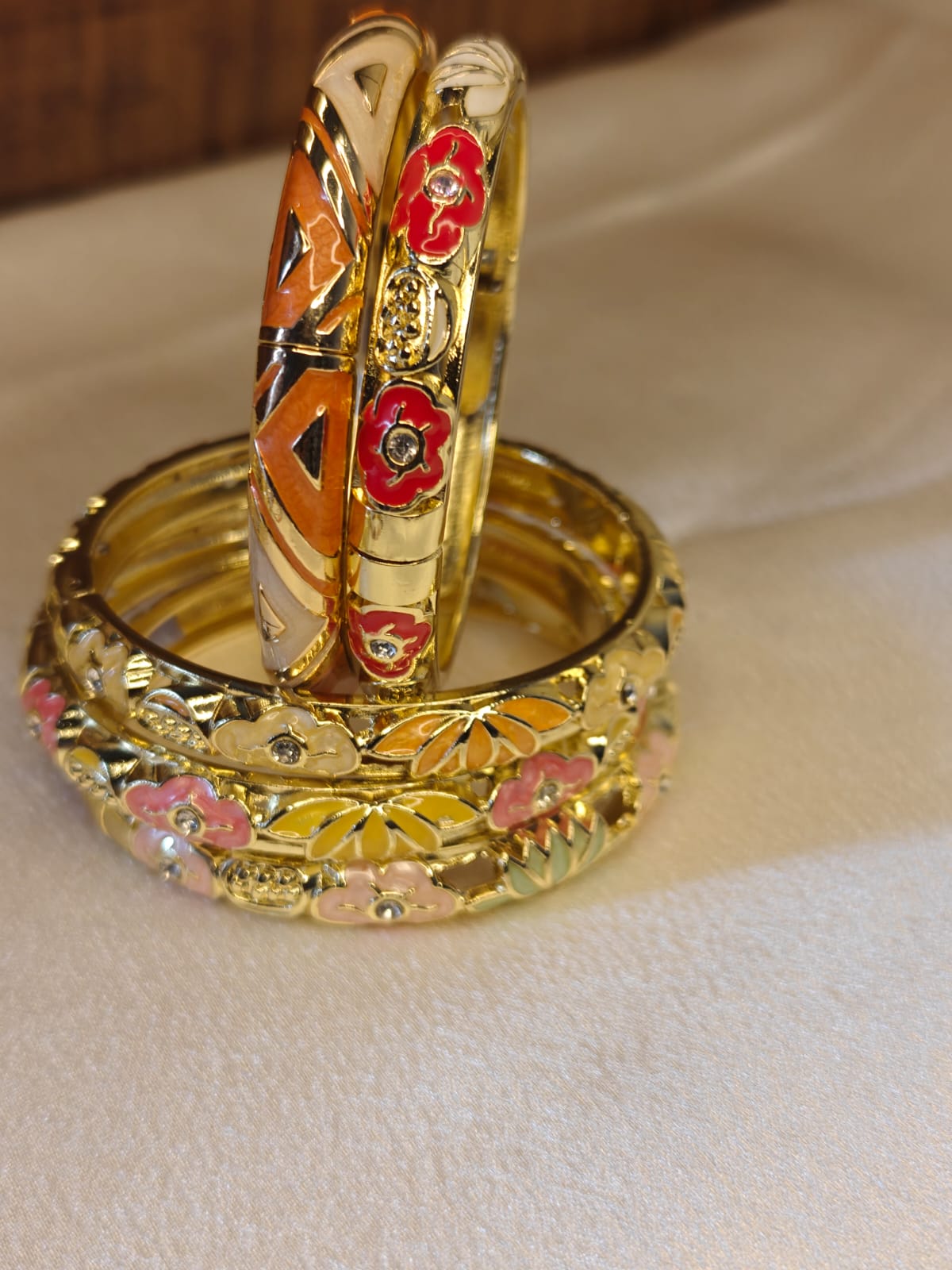 Gold Plated Enamel Bracelet