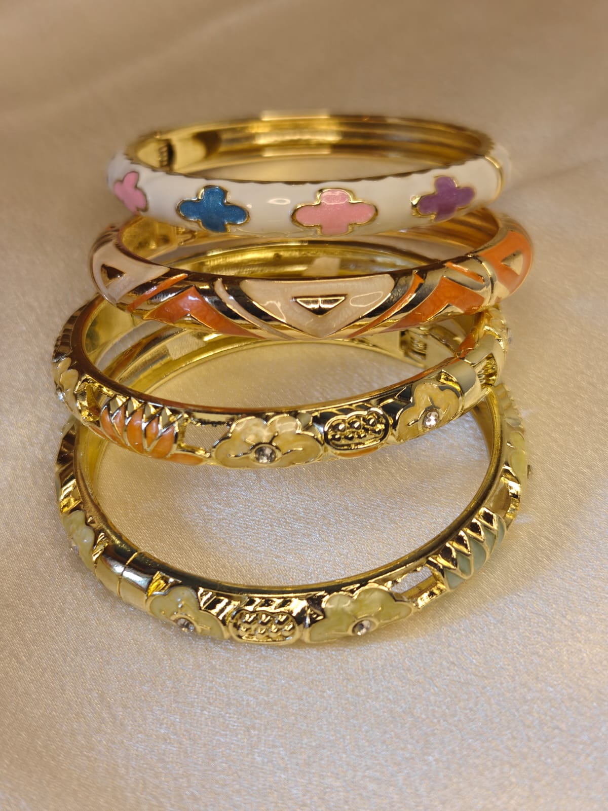 Gold Plated Enamel Bracelet