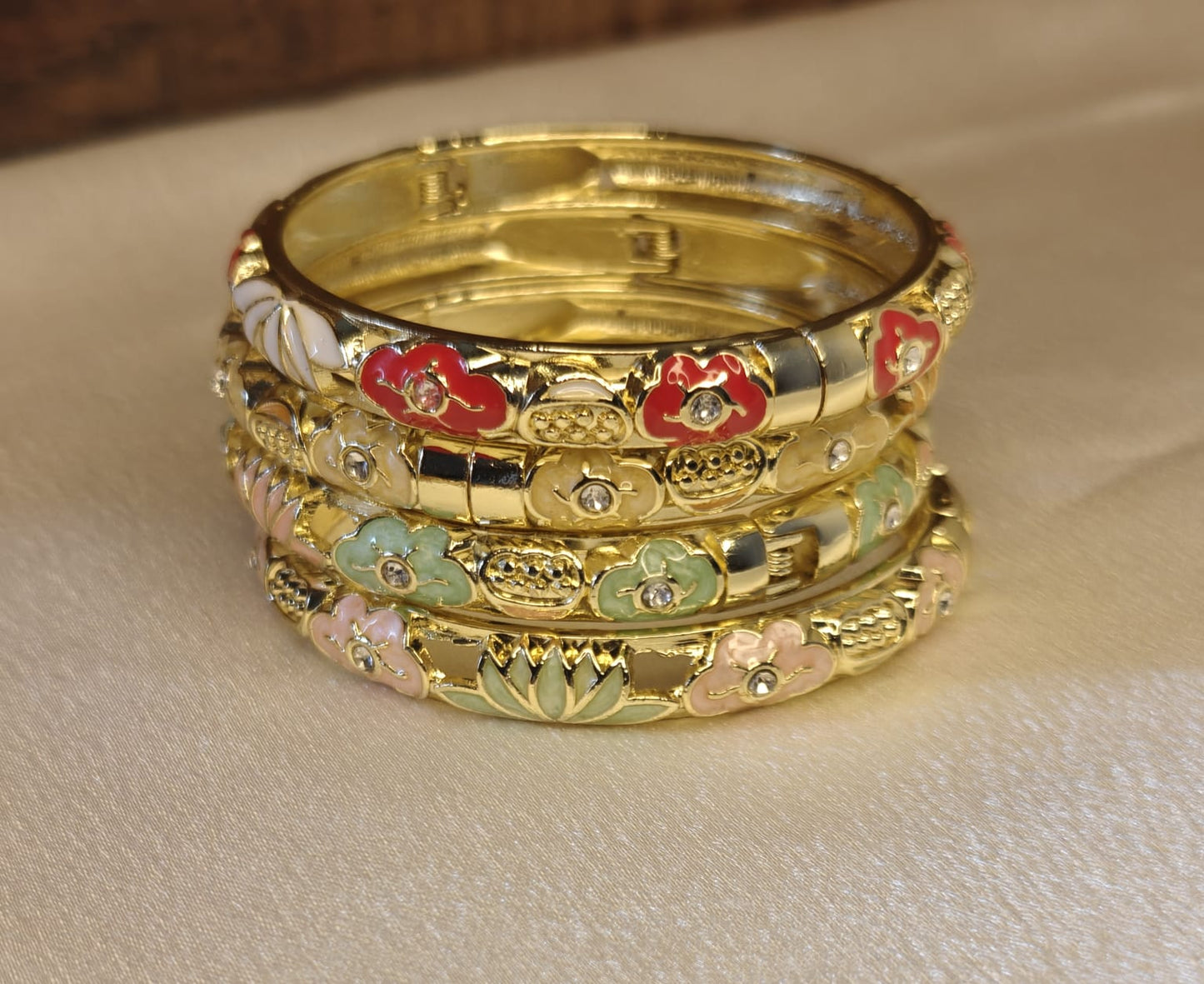 Gold Plated Enamel Bracelet