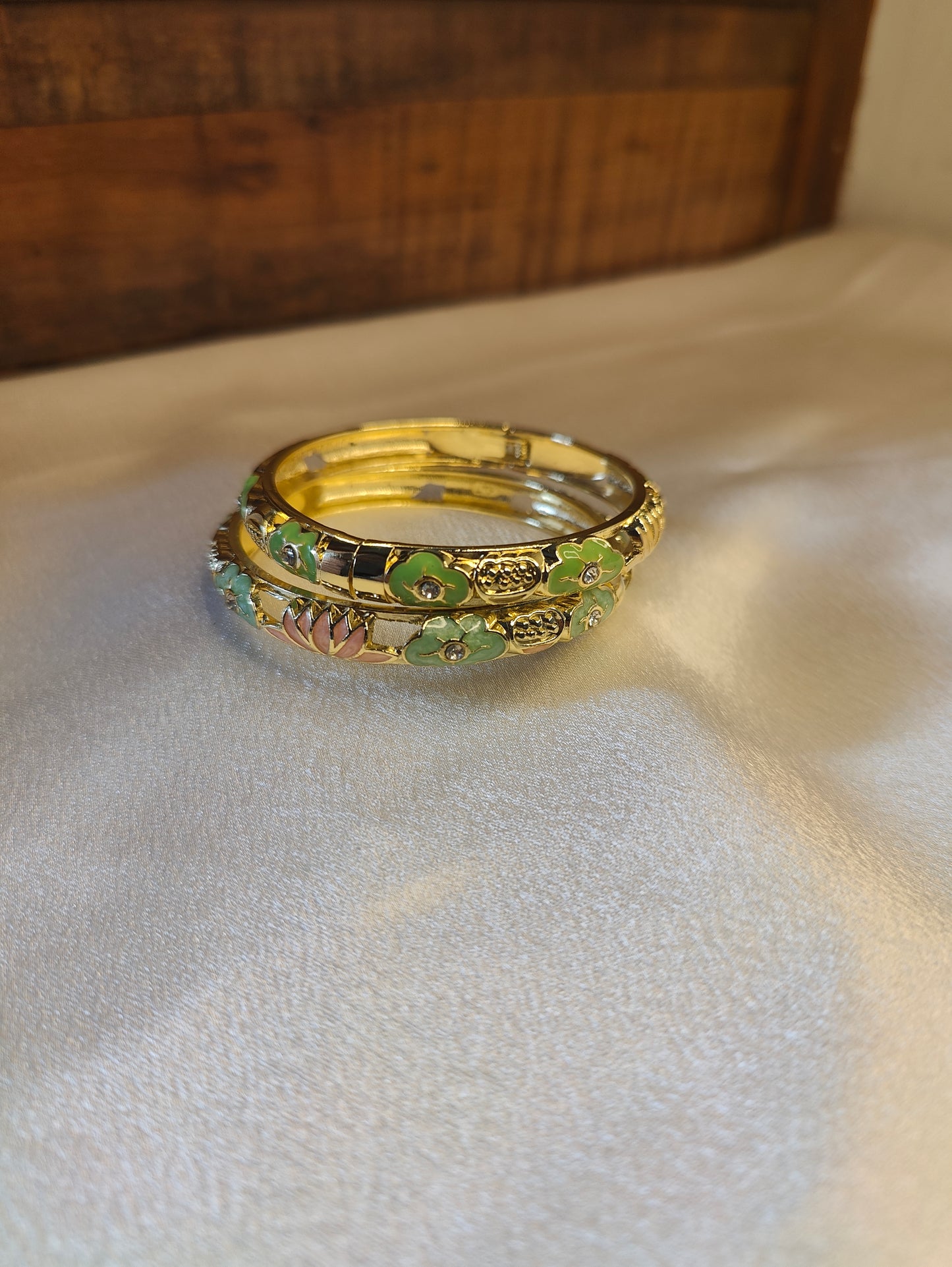 Gold Plated Enamel Bracelet
