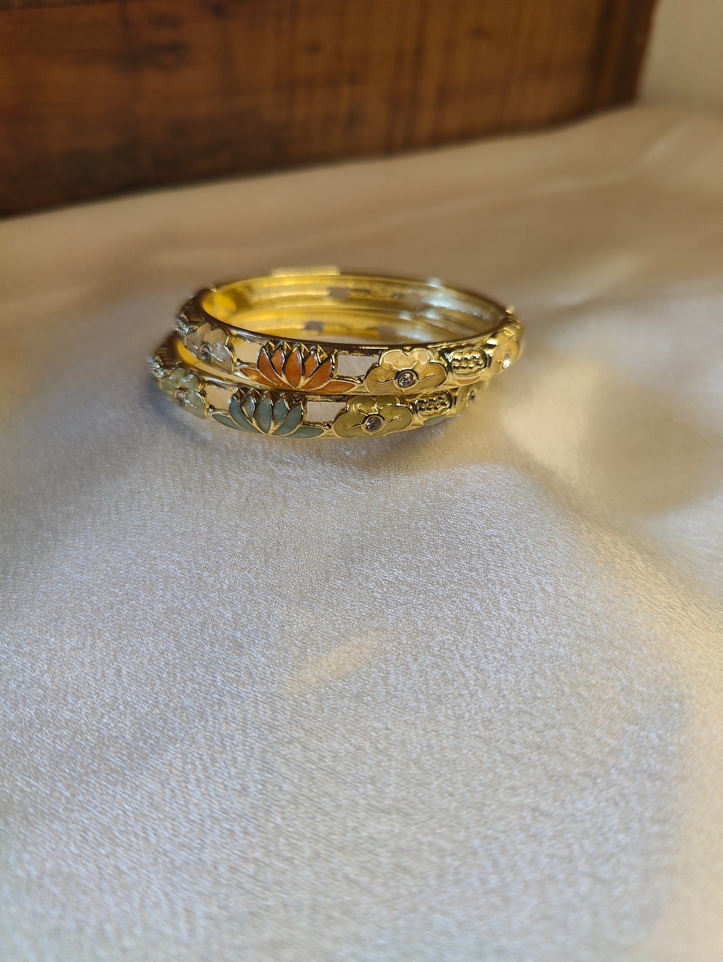 Gold Plated Enamel Bracelet