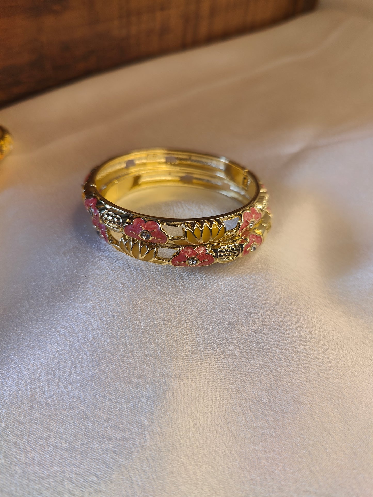 Gold Plated Enamel Bracelet