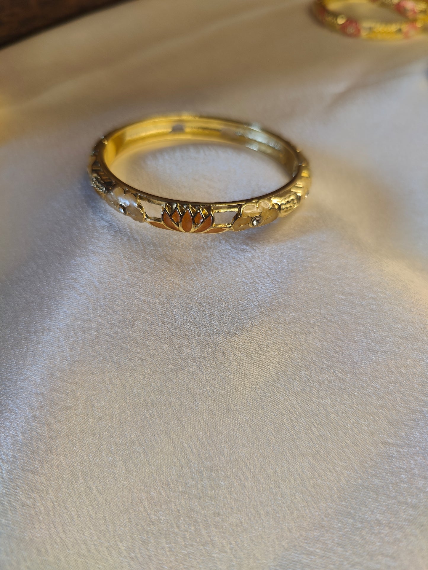 Gold Plated Enamel Bracelet