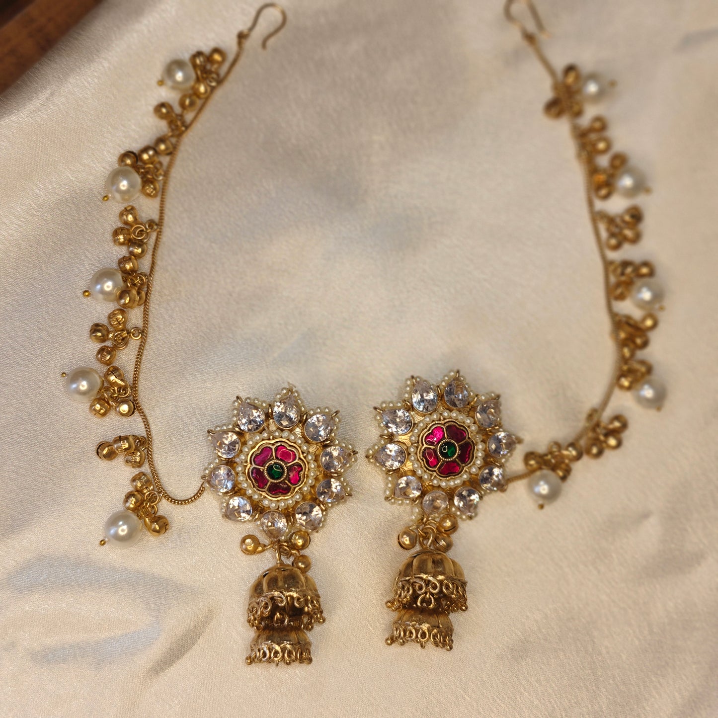 Brass Flower kanchain earrings