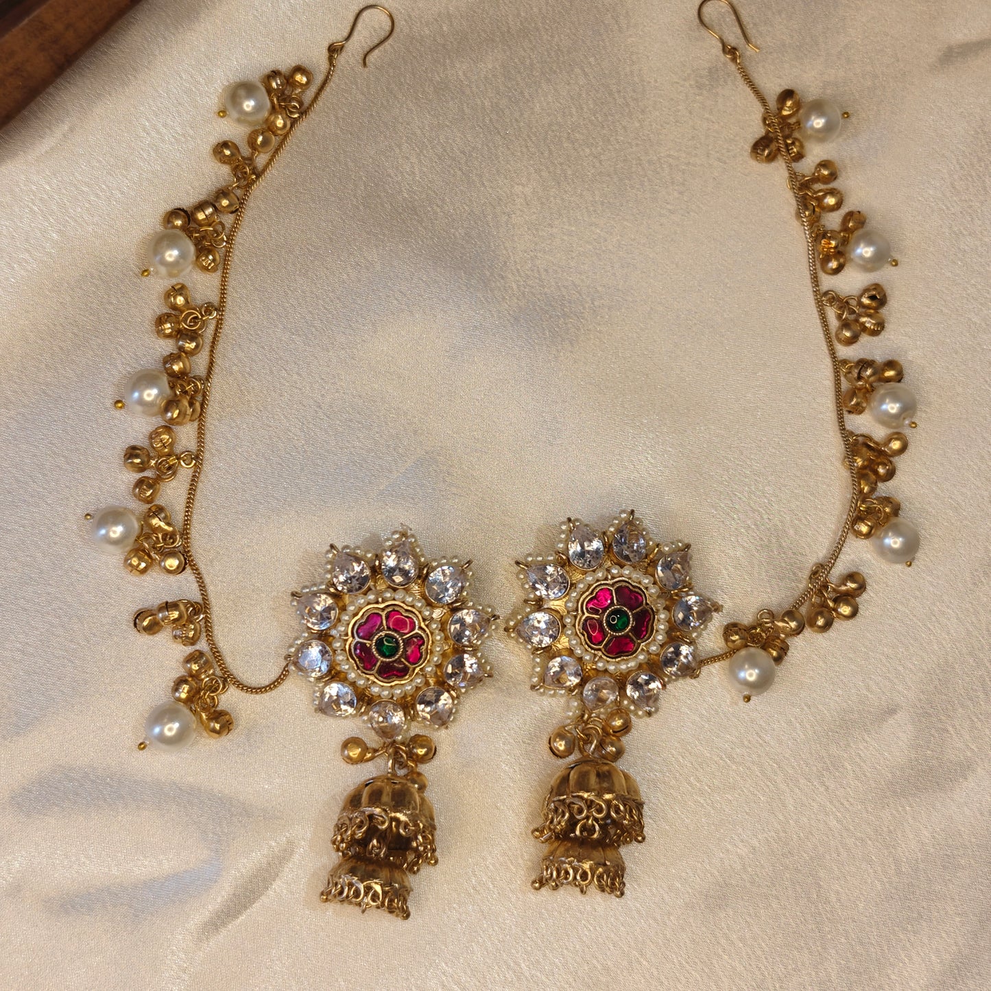 Brass Flower kanchain earrings