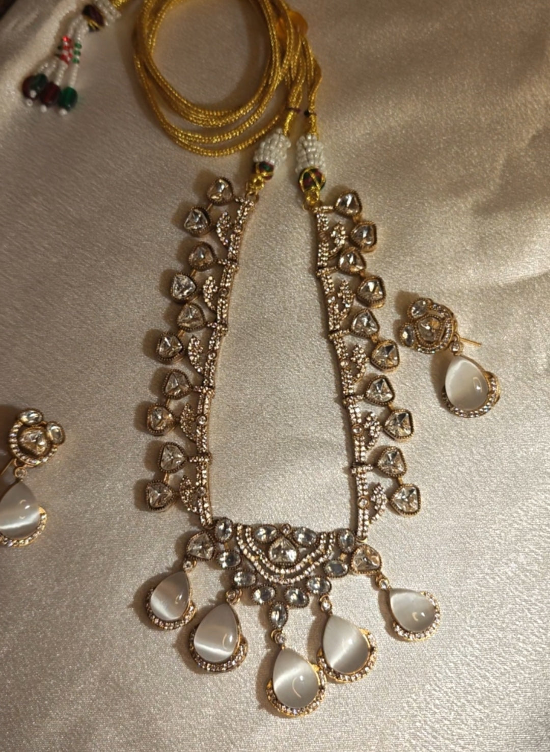 American Diamond White Stone Necklace